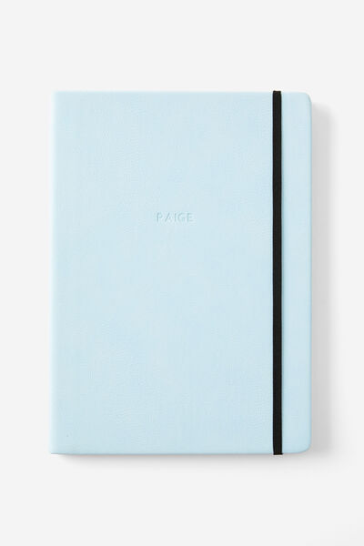 Personalised A4 Buffalo Journal, ARCTIC BLUE