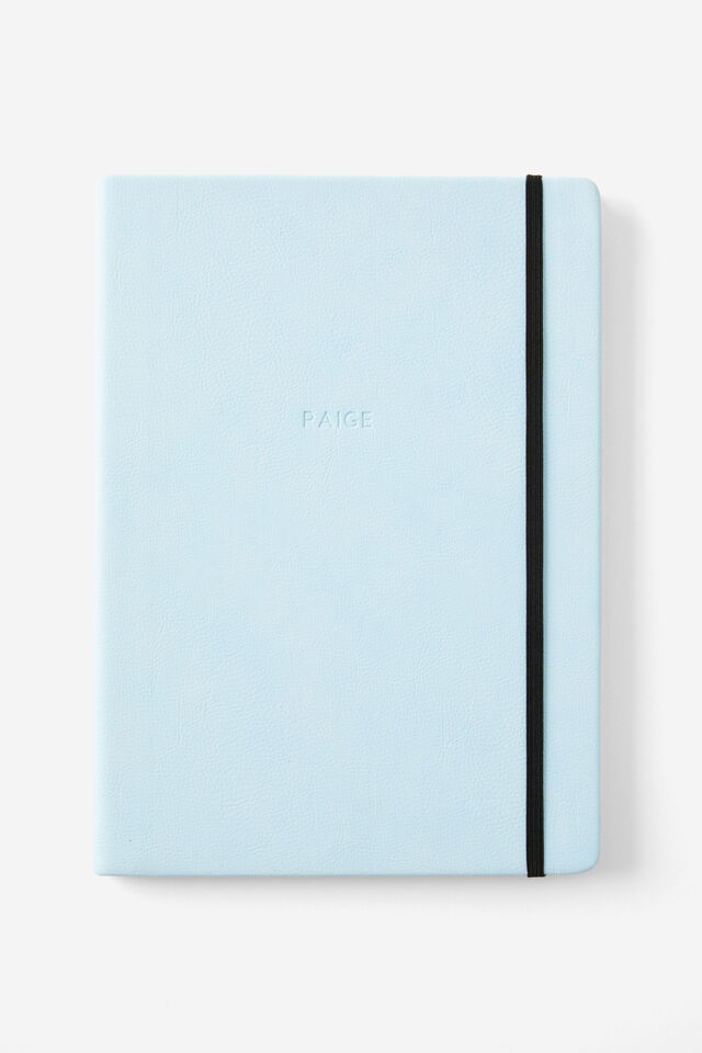 Personalised A4 Buffalo Journal, ARCTIC BLUE
