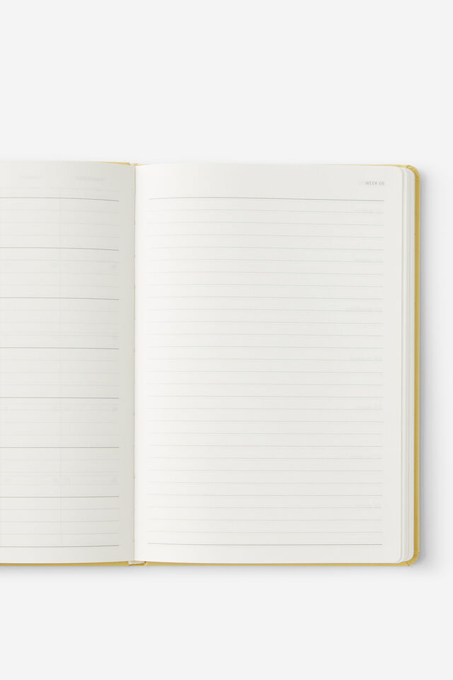 Personalised 2026 A5 Weekly Hard Metro Diary, Limoncello