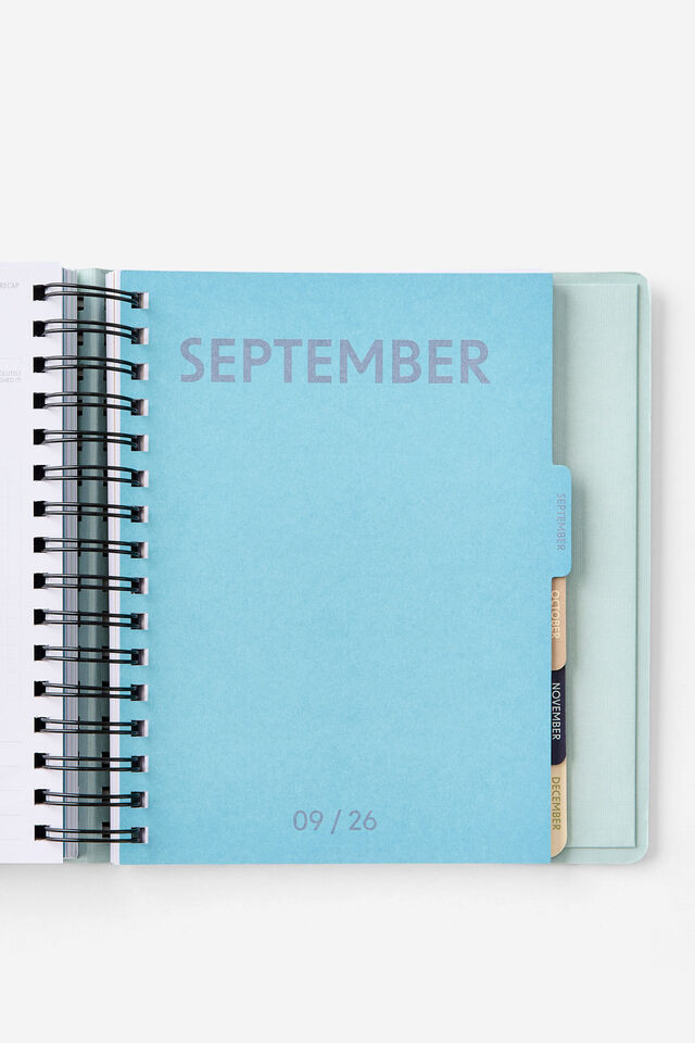2026 Goals Daily Planner, Navy Stripe