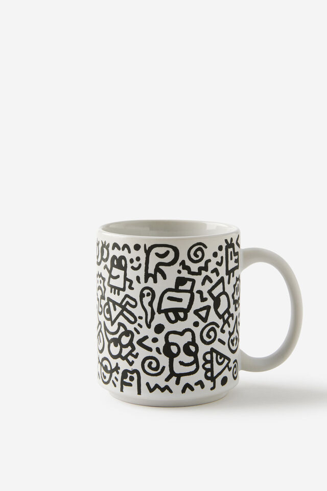 Daily Mug, LCN DOO DOODLE BOY / BLACK & WHITE