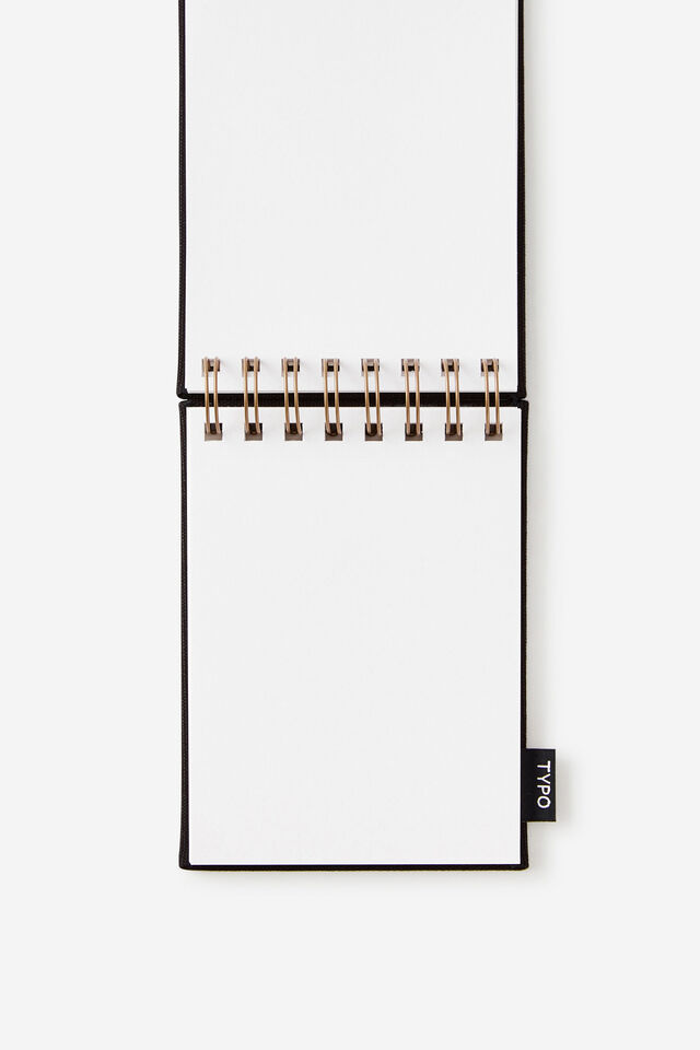 Personalised A6 Spiral Sketch Book, BLACK
