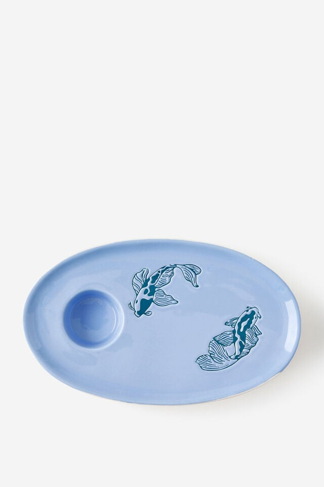 Novelty Shaped Platter, KOI FISH