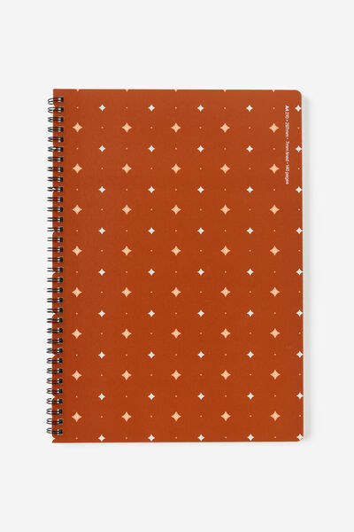 A4 Spiralbound Notebook, GINGERBREAD SPACED OUT