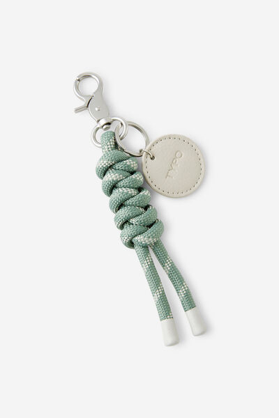 Rope Keyring, TYPO GREEN/RIVER GUM