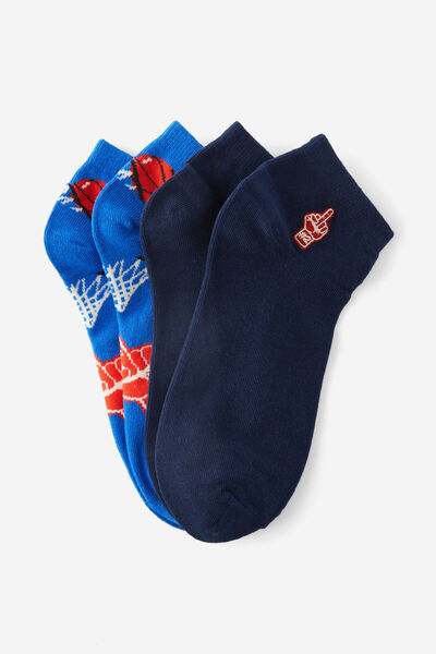 2 Pk Of Ankle Socks, SPORTS YDG (M/L)