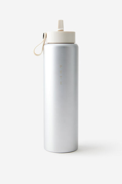 Personalised On The Move 1L Sipper Top, CHROME SILVER