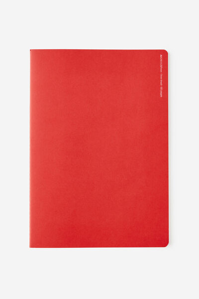 A4 Stitch Notebook, SWEET RED