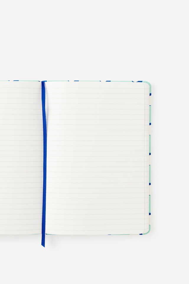 Personalised A5 Hard Lined Notetaker Notebook, JELLY MINT POLKA