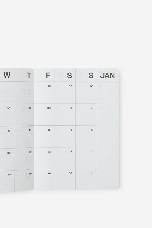 2027 A5 Monthly Open Agenda Diary, WASABI/OCEANA