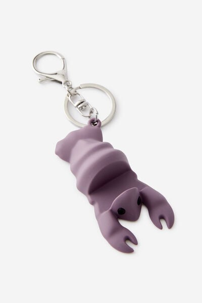 Shaped Phone Stand Keyring, LOBSTER / PURPLE