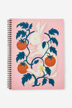 A4 Subject Spiral Lined Notebook, RABBIT TOMATOES - alternate image 1