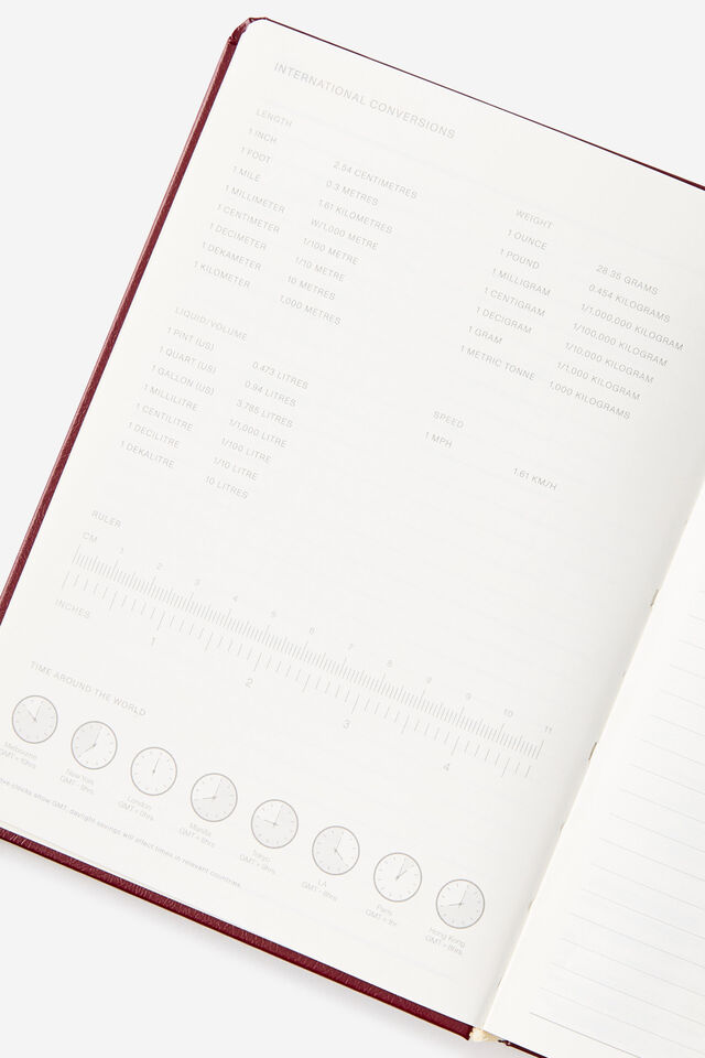 2026 B6 Daily Hard Metro Diary, Cabernet
