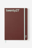 2027 A4 Weekly On Schedule Diary, ESPRESSO/MINTY - example image 1