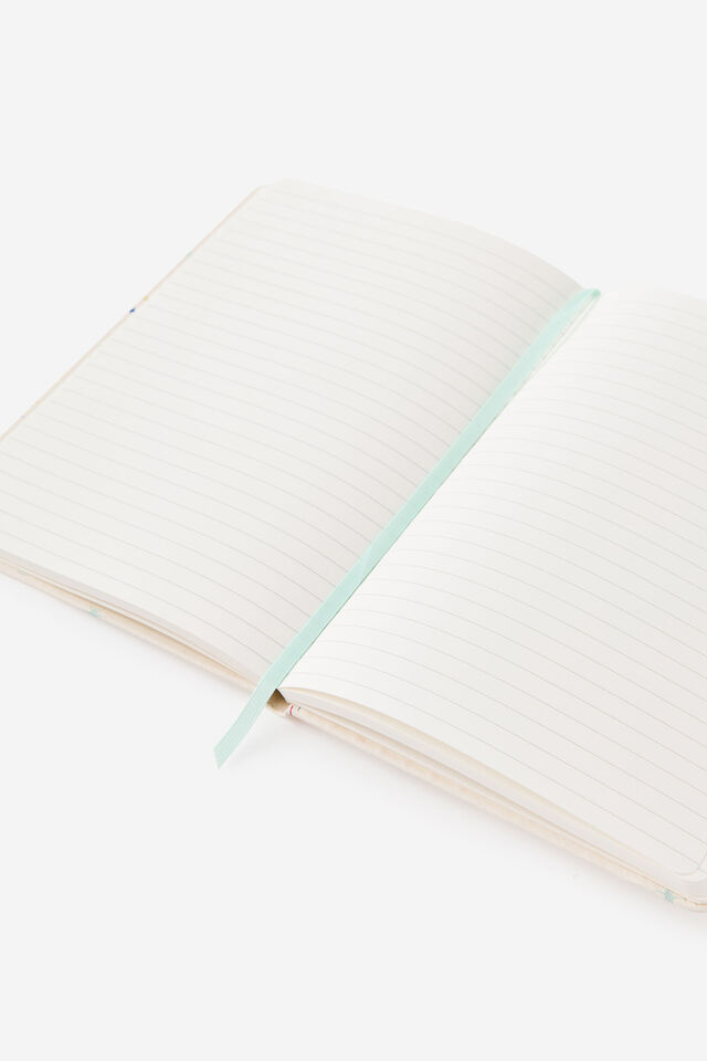 Personalised A5 Hard Lined Notetaker Notebook, ECRU DITSY CELESTIAL