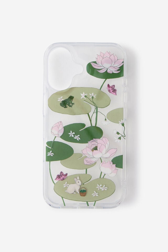 Graphic Phone Case Iphone 16, LILYPAD / CLEAR