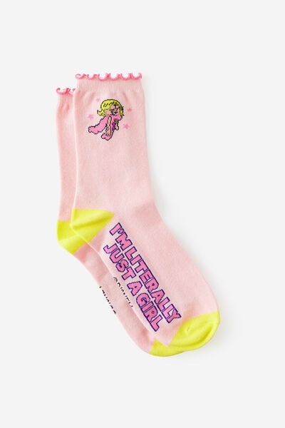 Mid Crew Socks, LCN DIS LIZZIE MCGUIRE