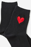 Mid Crew Socks, RED HEART EMB - alternate image 2