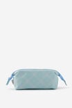 Compact Pencil Case, MINTY GRID - example image 1