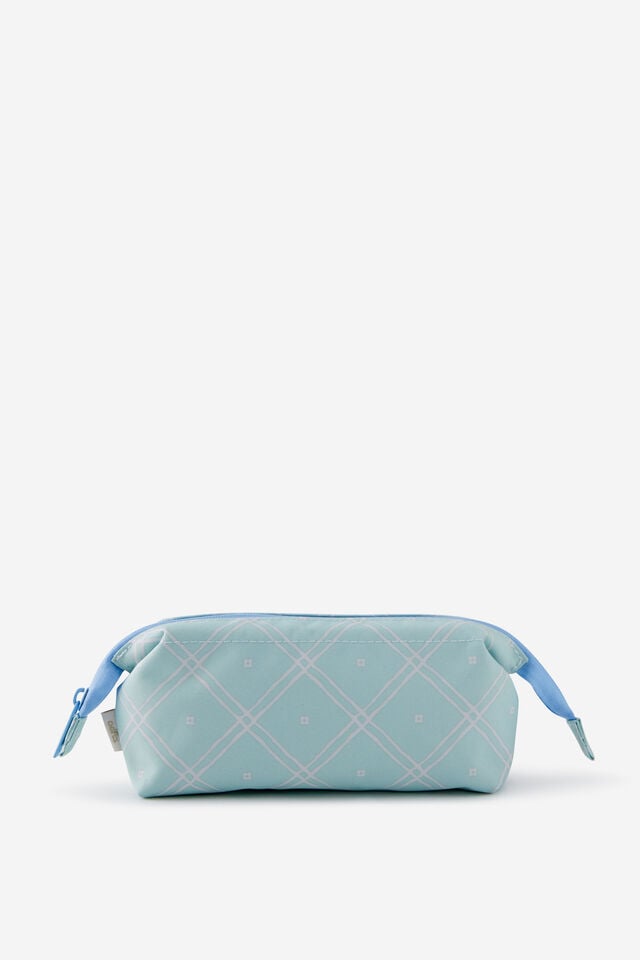 Compact Pencil Case, MINTY GRID