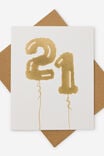 21 FOILED BALLOON