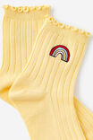 Mid Crew Socks, RAINBOW EMB - alternate image 2