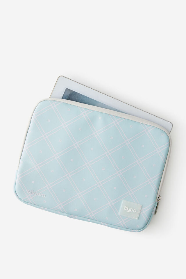 Personalised Mode 11 Inch Tablet Case, MINTY GRID