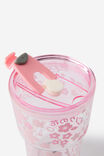 Love A Latte Glass Tumbler, PINK FLORAL - alternate image 2