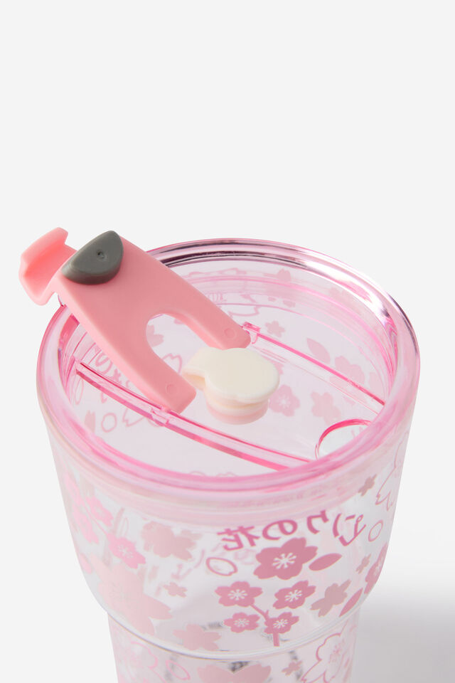 Love A Latte Glass Tumbler, PINK FLORAL