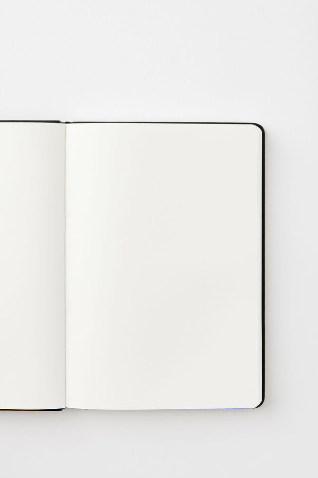 A5 Hard Cover Plain Notebook, BLACK