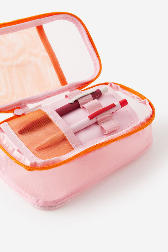 Everyday Mesh Pencil Case, HOT SAUCE STRAWBERRY MILK