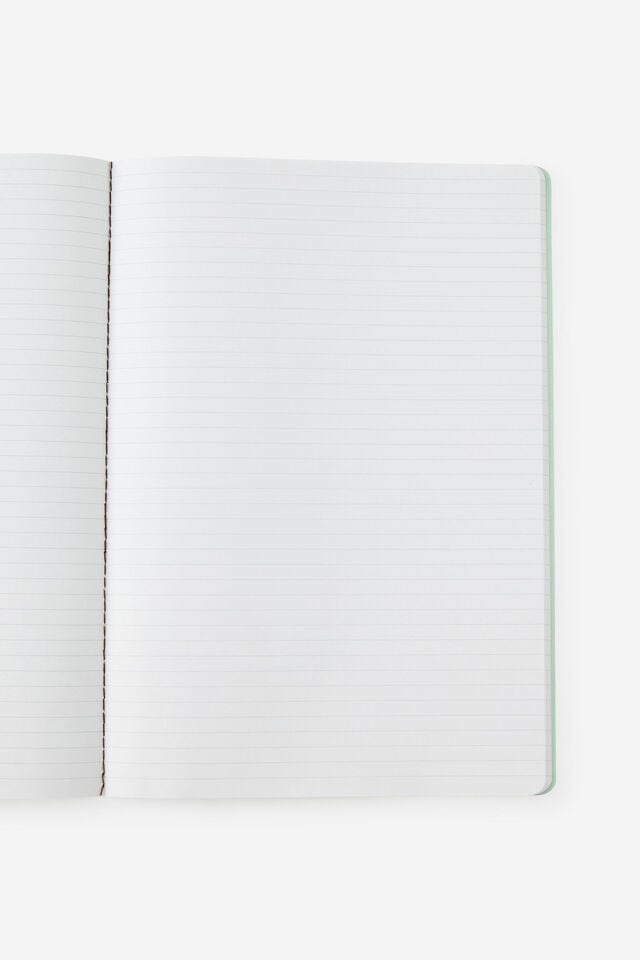 A4 Penpal Notebook, MINTY ESPRESSO
