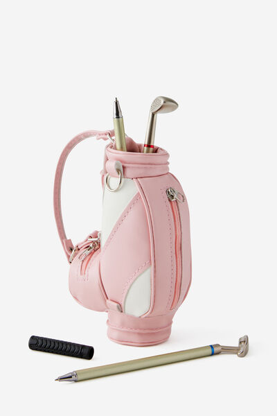 Golf Caddy Pen Set, PINK & WHITE