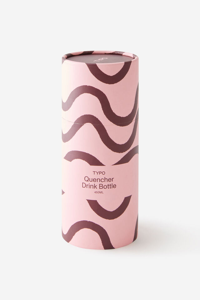 Quencher 450Ml, TYPOGRAPHIC/ STRAWBERRY MILK