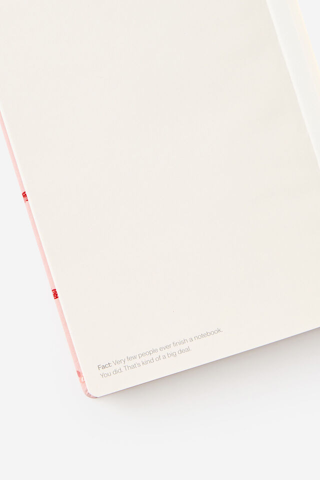 Metro A5 Hard Dot Notebook, Ditsy Pansy Pink Clay