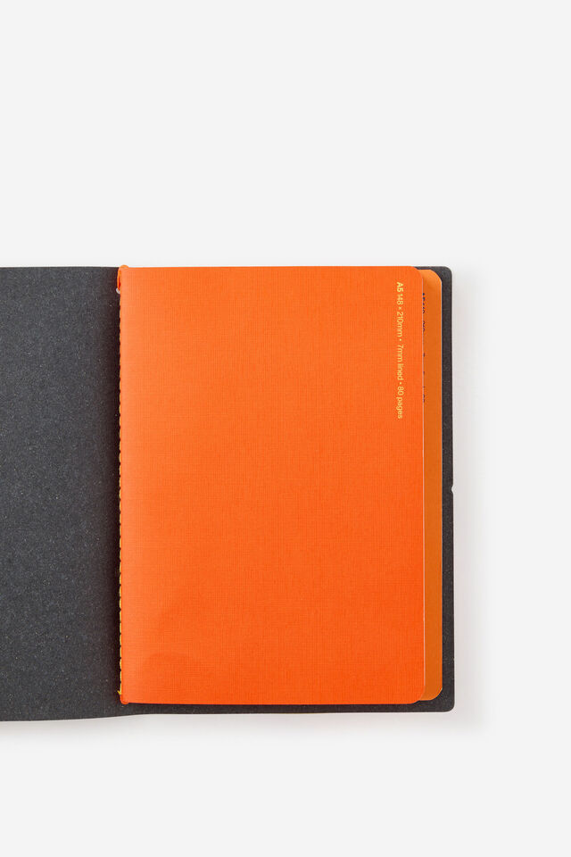 Personalised A5 Notebook Cover, CHROME