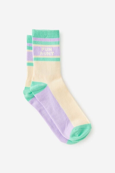 Mid Crew Relative Energy Socks, FUN AUNT