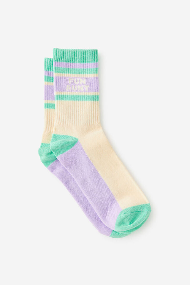 Mid Crew Relative Energy Socks, FUN AUNT