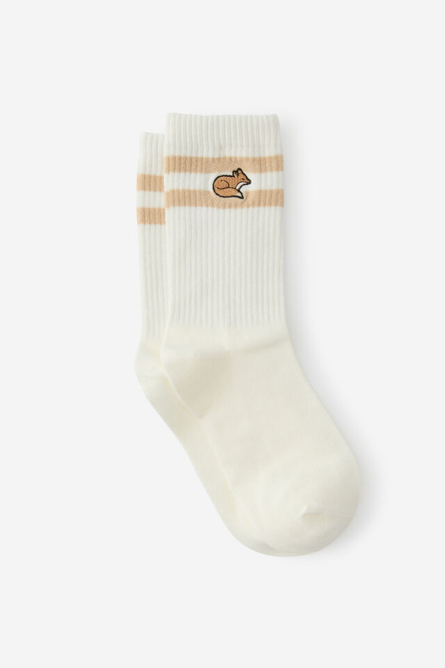 Socks, FOX STRIPES EMB
