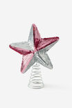 Christmas Tree Topper, SEQUIN STAR/METALLIC SILVER - example image 1