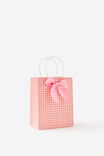 GINGHAM BOW STRAWBERRY PINK