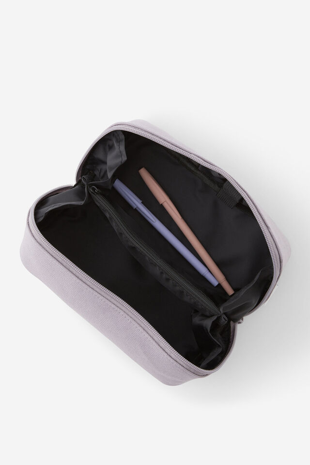 Felix Fold Out Pencil Case, SILVER LILAC