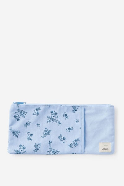 30Cm Canvas Pencil Case, BOUQUET DITSY BLUE SKIES