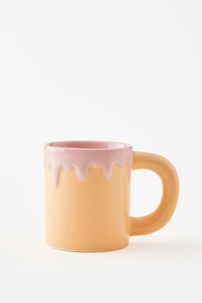 Drip Mug, PEACH PINK