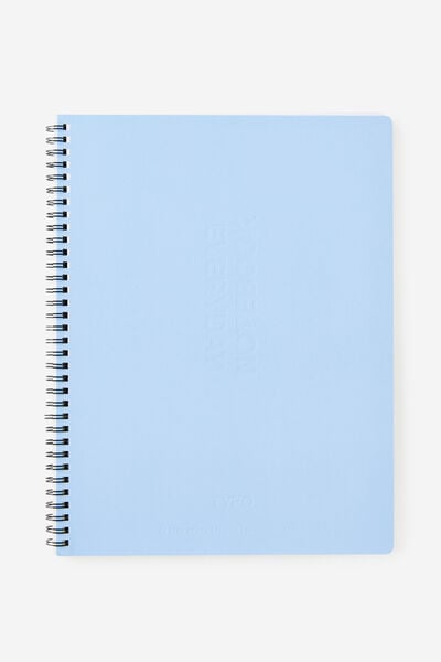 A4 Spiral Lined Notebook, BLUE SKIES