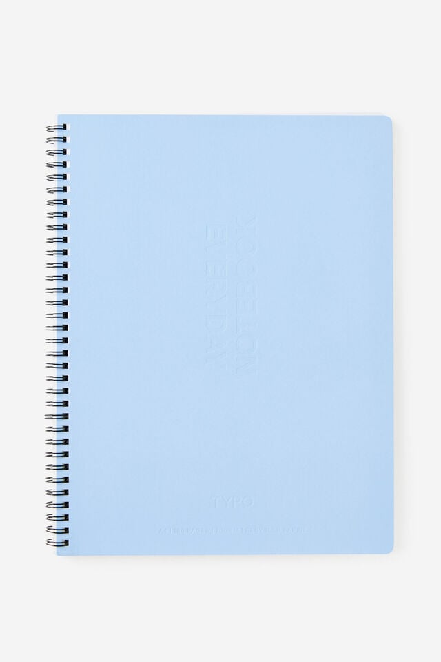 A4 Spiral Lined Notebook, BLUE SKIES