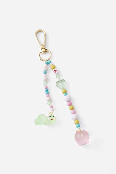 Bag Keycharm, WORM AND APPLE/MULTI