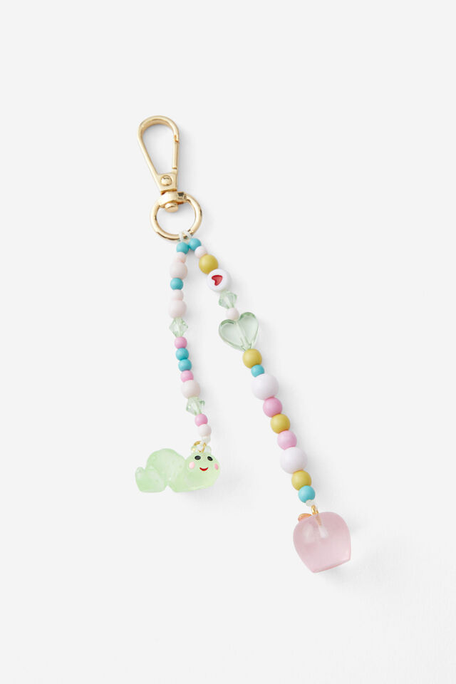 Bag Keycharm, WORM AND APPLE/MULTI