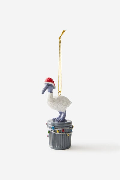 Resin Christmas Ornament, CHRISTMAS BIN CHICKEN
