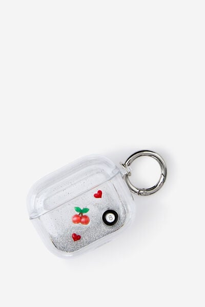 Trinket Earbud Case Gen 3, LUCKY GIRL / GLITTER